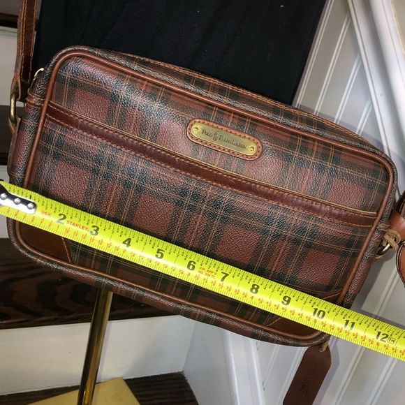 RALPH LAUREN Black Watch Tartan Plaid Crossbody Messenger Bag - Picture 11 of 17